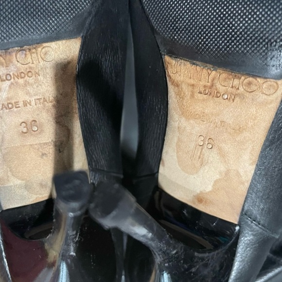 Knee high Jimmy Choo black leather boots - Picture 7 of 11